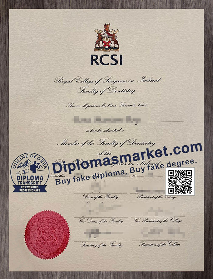 Royal College of Surgeons in Ireland certificate