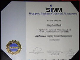 Copy a Singapore Institute of Materials Management diploma.