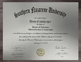 Copy Top-Rated Services for Southern Nazarene University diploma.