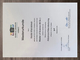 Purchase a Technische Universität Chemnitz Urkunde in Germany.