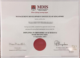 Copy Management Development Institute of Singapore diploma.