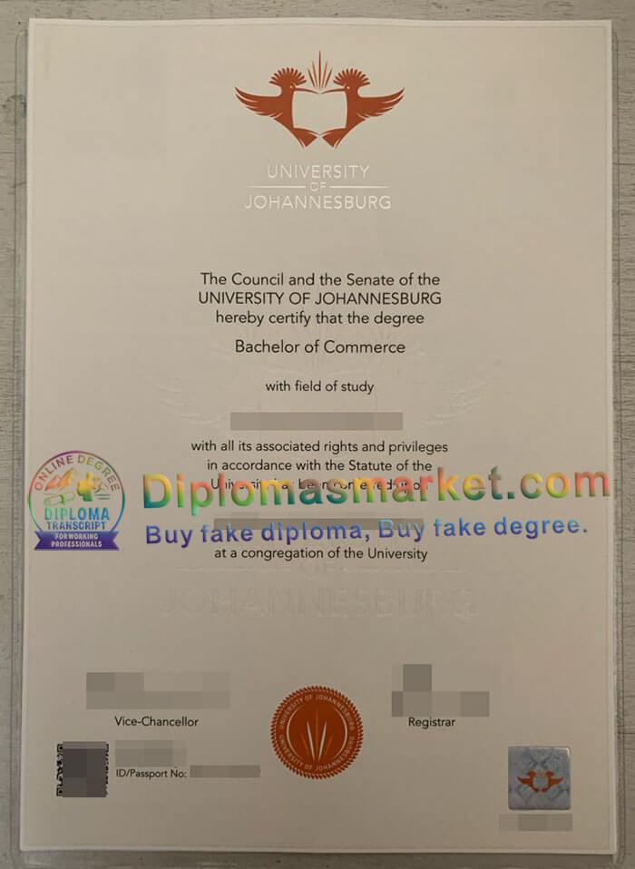University of Johannesburg degree
