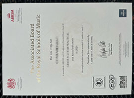 Copy Associated Board of the Royal Schools of Music certificate