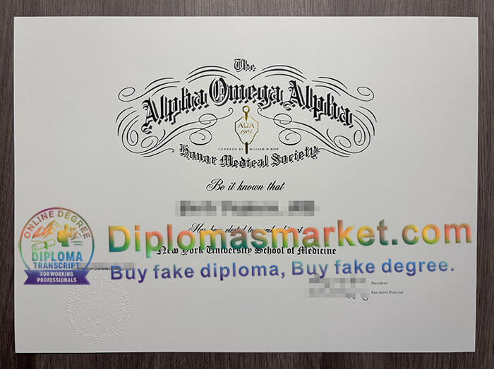 Alpha Omega Alpha certificate