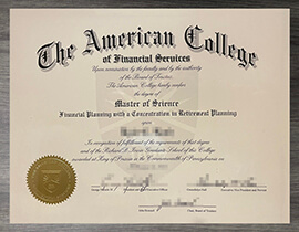 Can I Order a American College of Financial Services degree?