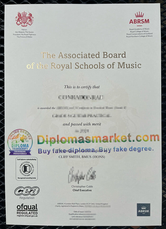 Buy a ABRSM certificate