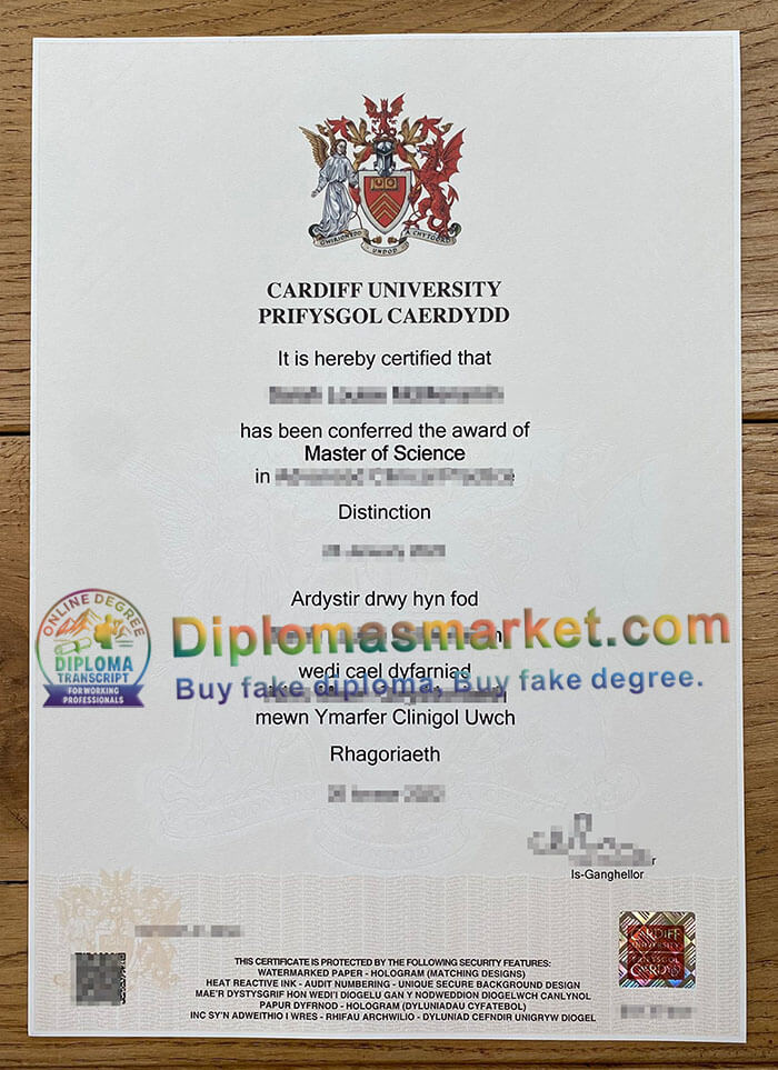 Cardiff University diploma