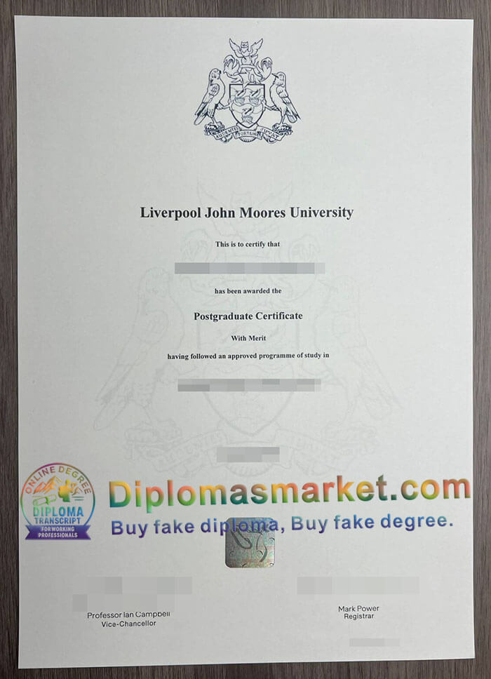 Liverpool John Moores University diploma