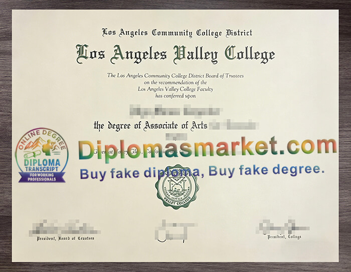 Los Angeles Valley College certificate