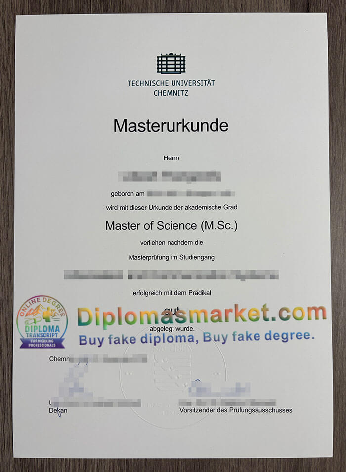Technische Universität Chemnitz Zeugnis