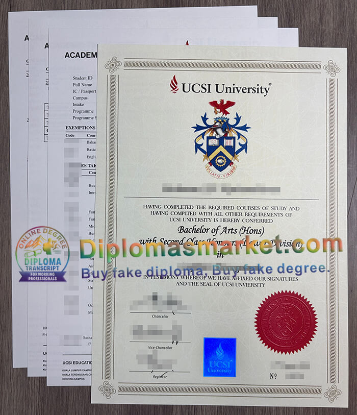 UCSI University diploma