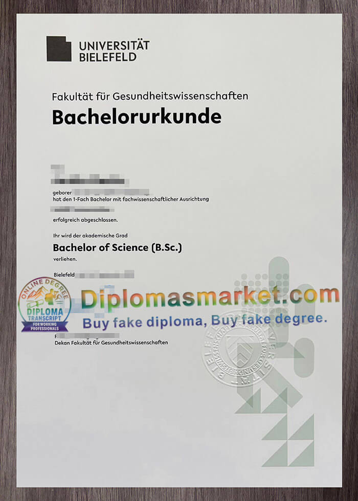 Universität Bielefeld Zeugnis