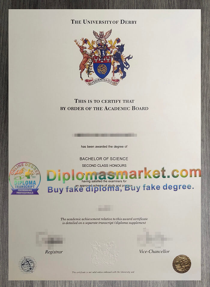 University Of Derby diploma