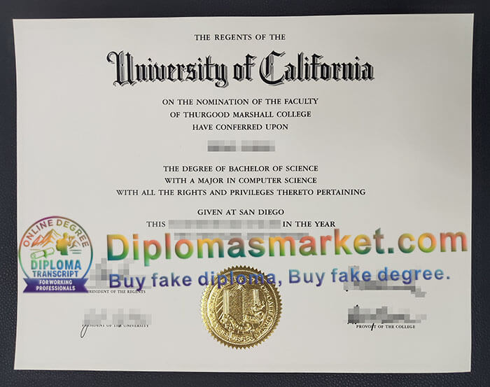 University of California San Diego degree