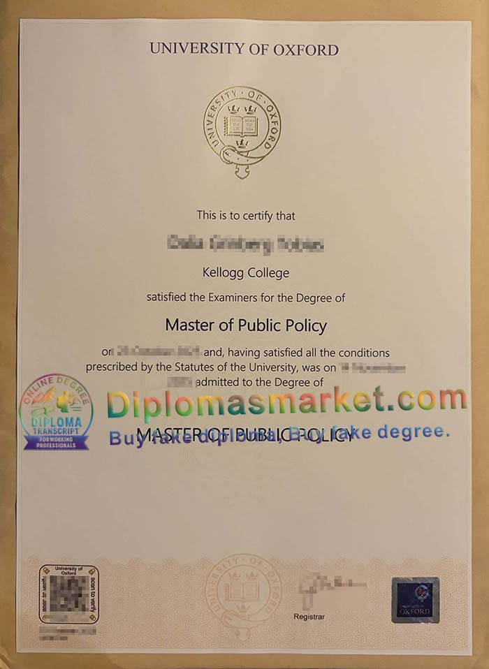 University of Oxford degree