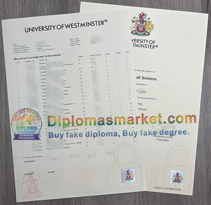 University of Westminster degree
