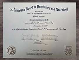 Copy American Board of Psychiatry and Neurology certificate.