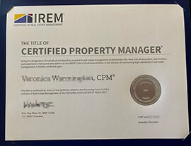 The only tip when you get a Certified Property Manager certificate
