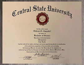 Custom a Copy of my Central State University diploma online.