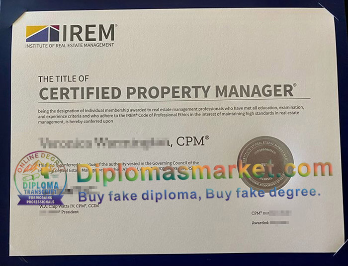 Certified Property Manager certificate