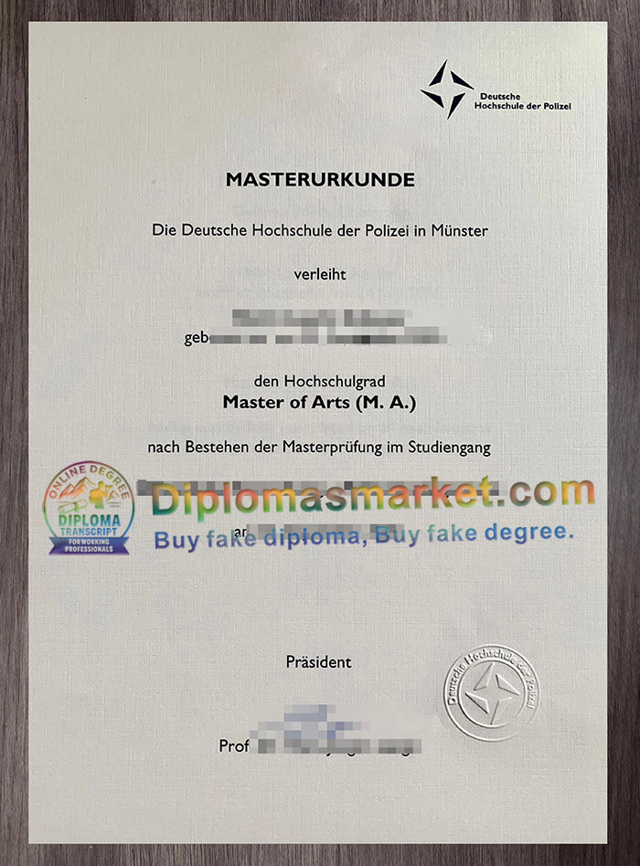 Deutsche Hochschule der Polizei Zeugnis