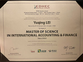 Is it possible to obtain a EDHEC Business School diploma?