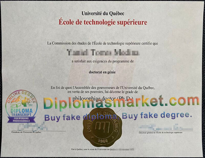 École de technologie supérieure diploma