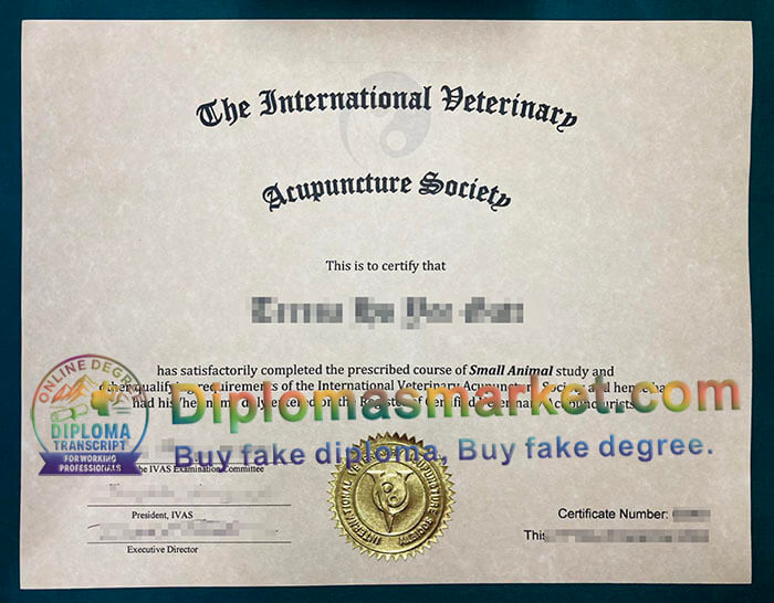 International Veterinary Acupuncture Society certificate