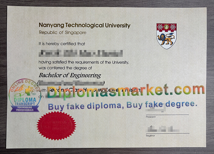 Nanyang Technological University diploma