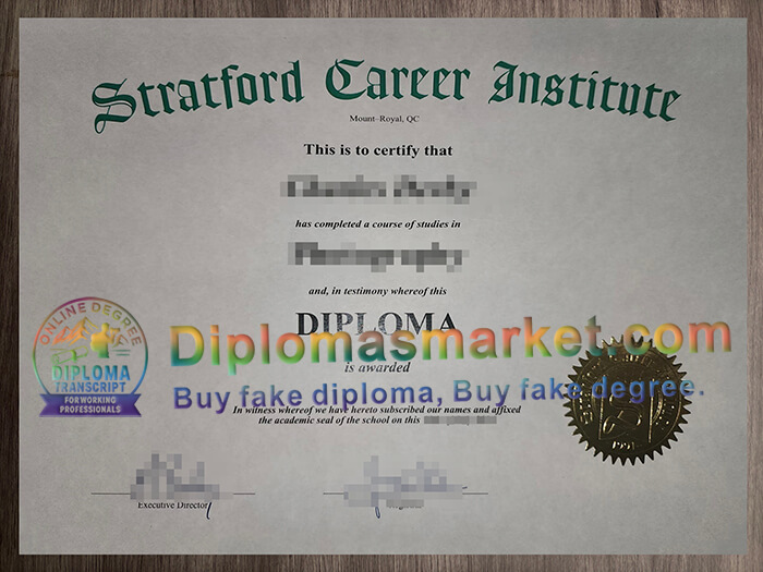 Stratford Career Institute certificate