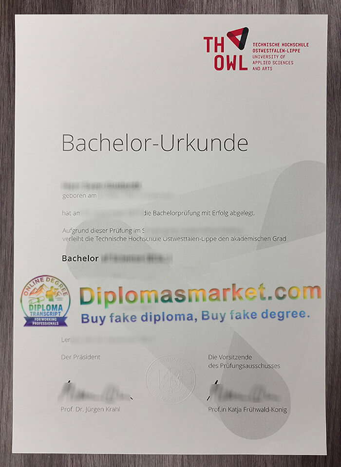 Technische Hochschule Ostwestfalen Lippe Zeugnis