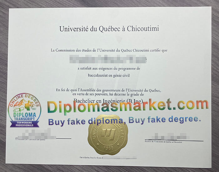 Université du Québec à Chicoutimi diploma