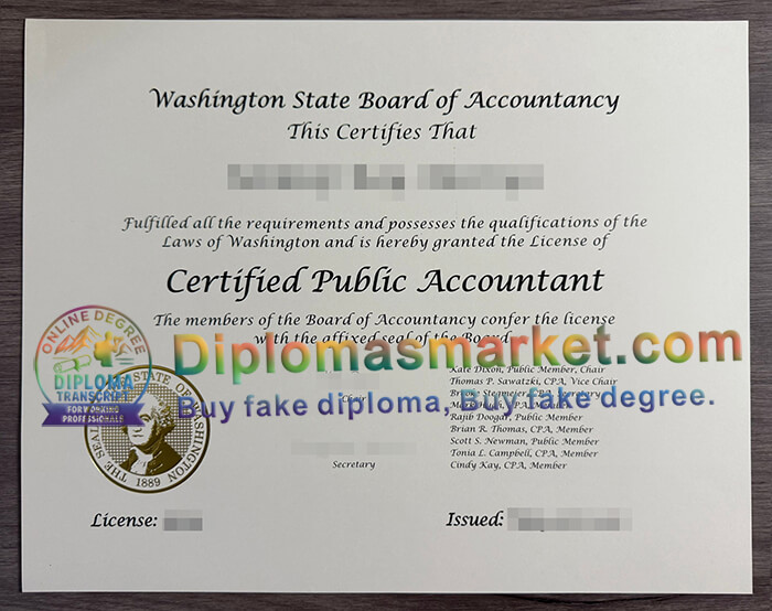 Washington State CPA License
