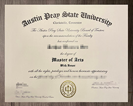 Order a copy of your Austin Peay State University diploma online