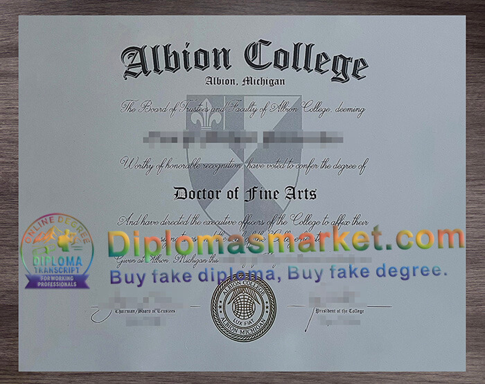 Albion College diploma