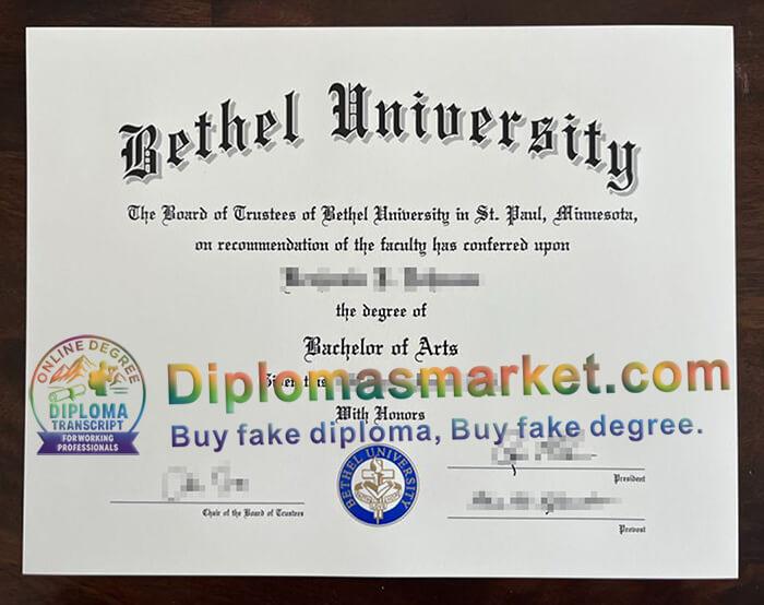Bethel University diploma