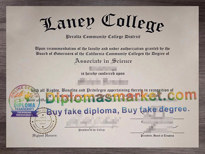 Laney College diploma