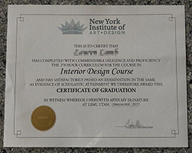 Purchase a copy of my New York Institute of Art Design certificate
