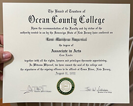 How to make a Ocean County College diploma look realistic?