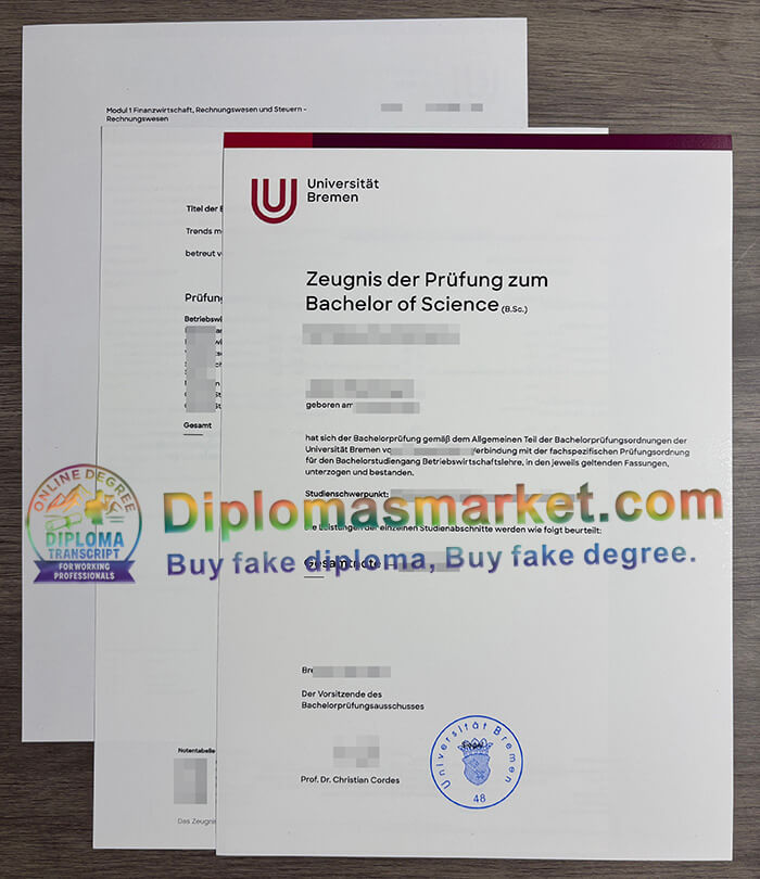 Universität Bremen Urkunde