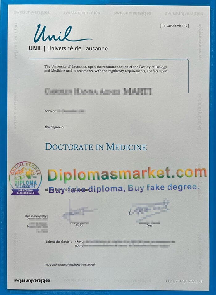 Université de Lausanne degree