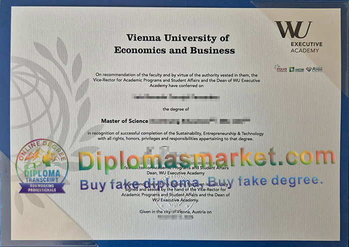 Vienna University of Economics and Business diploma