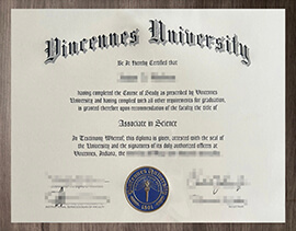 High-quality Vincennes University diploma for sale online.