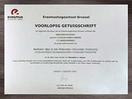 Order Your Custom Erasmushogeschool Brussel diploma Copy Online