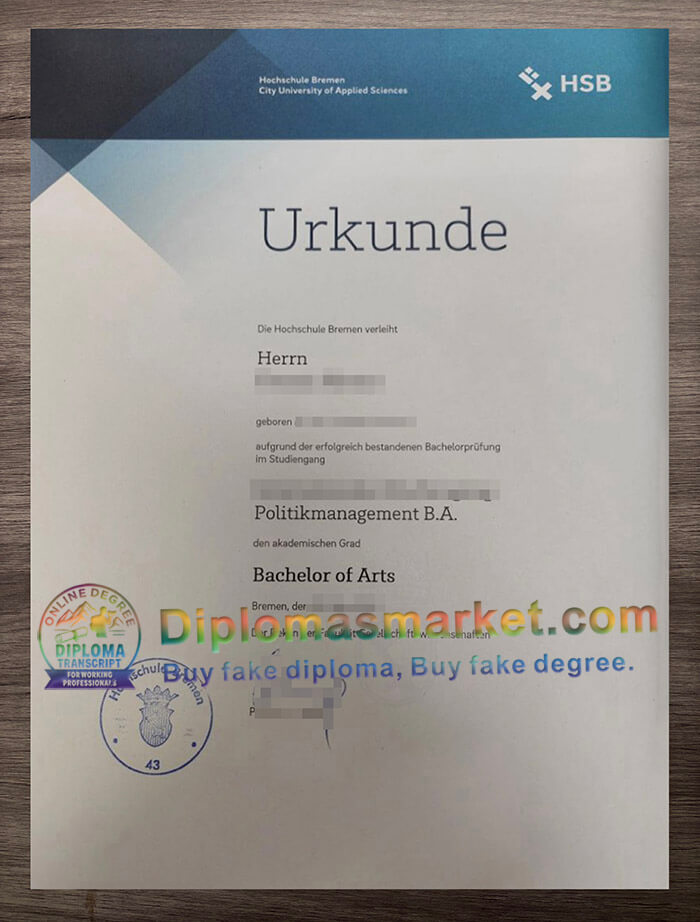 Hochschule Bremen Urkunde