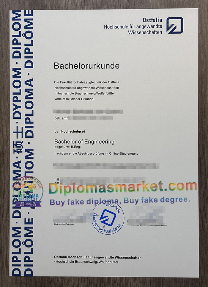 Ostfalia Hochschule für angewandte Wissenschaften Zeugnis