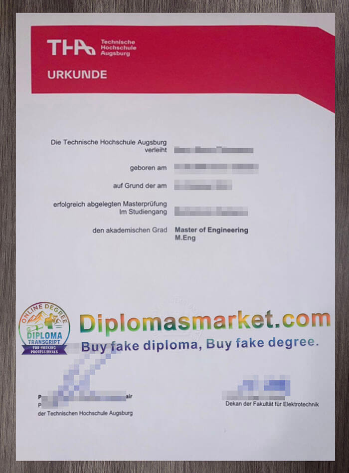 Technische Hochschule Augsburg Zeugnis