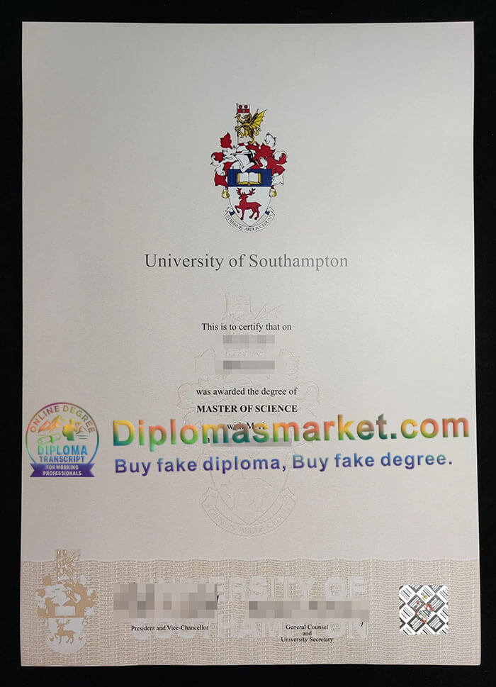 University of Southampton diploma