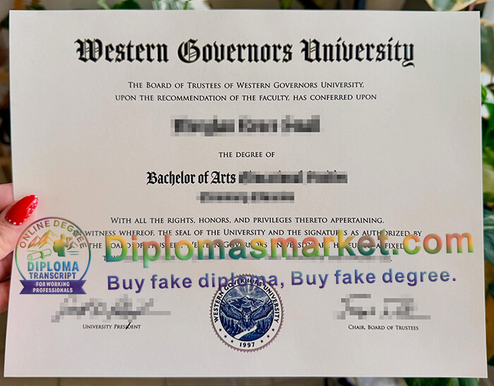 Western Governors University diploma