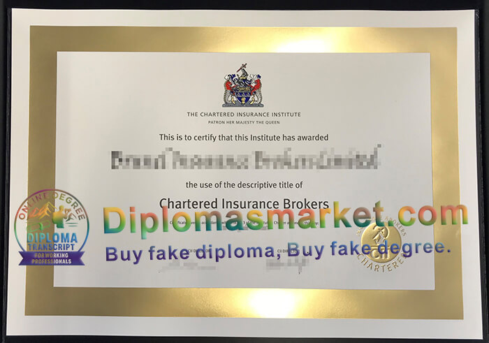 Chartered Insurance Institute certificate